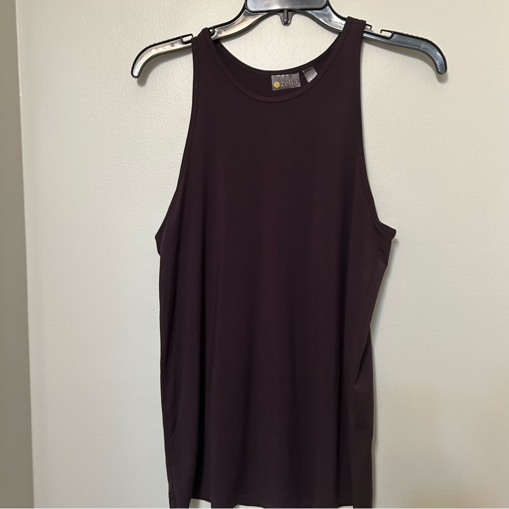 Zella Tank Top Womens Size Small Sleeveless Plum  Athletic Workout EUC